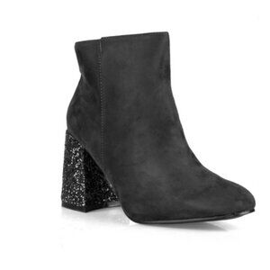 Ankle High Women's Glitter Heeled Booties